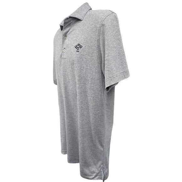 Johnnie-O Gray Striped Golf‎ Polo Shirt Men’s Size S Stretch Performance - Picture 3 of 11